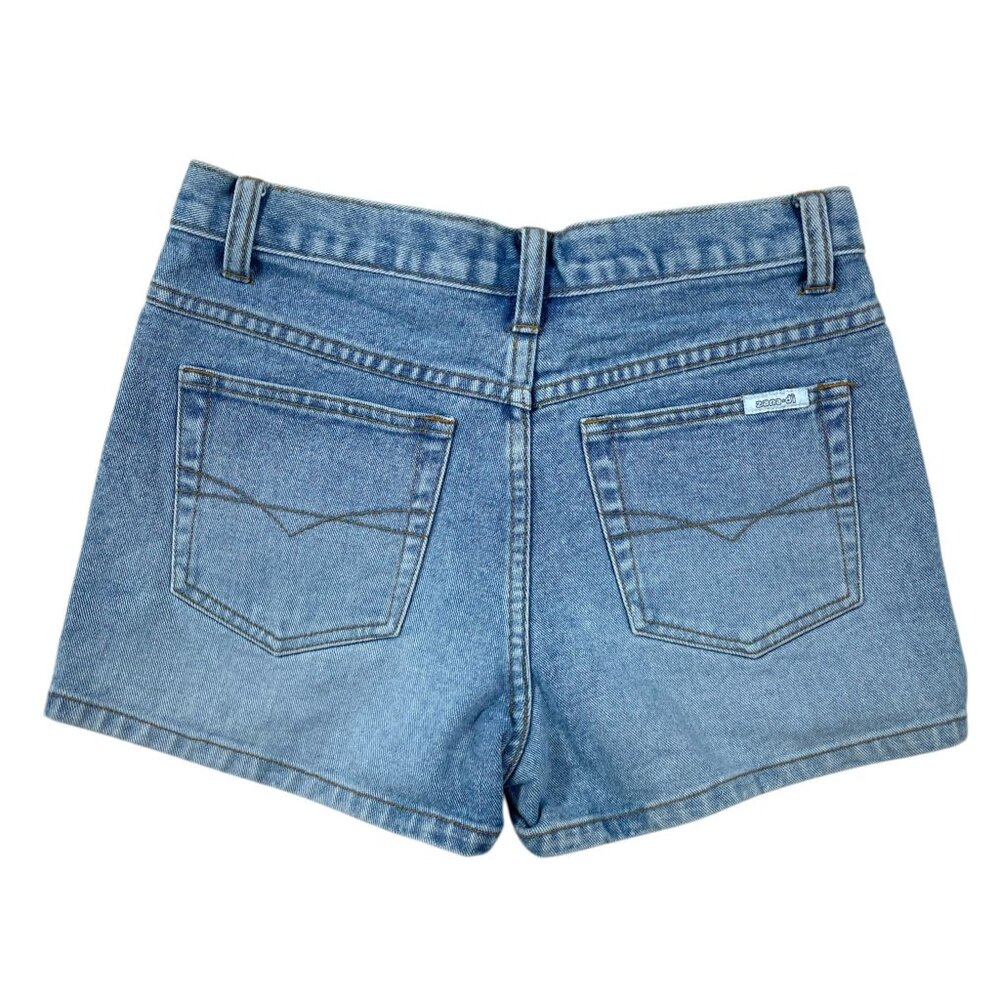 Vintage 90s/Y2K Zana Di High Waisted Denim Short Shorts - Size 3 - Picture 2 of 7